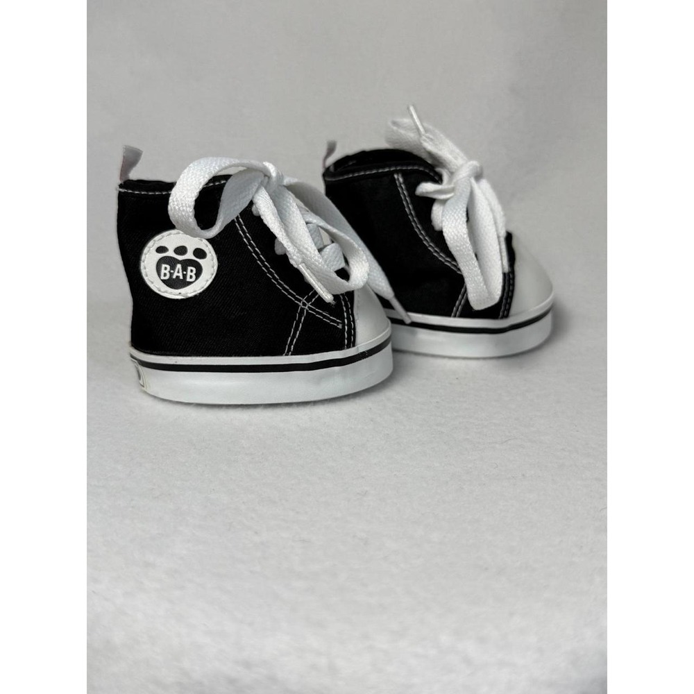 Build A Bear Workshop Black High Top Sneakers Canvas Shoes for Plush Animals